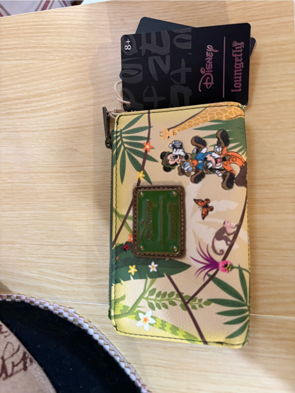 Loungefly Disney Jungle Friends Zip Wallet - Yellow Green Tan